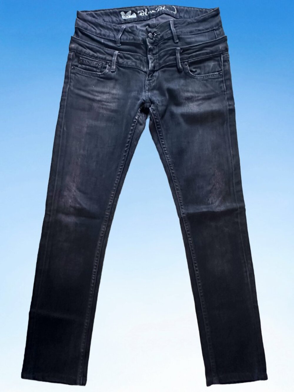 Rare 00s Blue Blood Double Waist Jeans, Sz 27